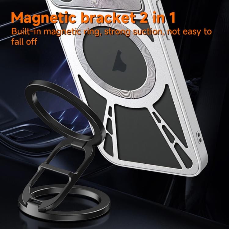 Silicone Cooling Hollow Metal MagSafe Phone Case���������...