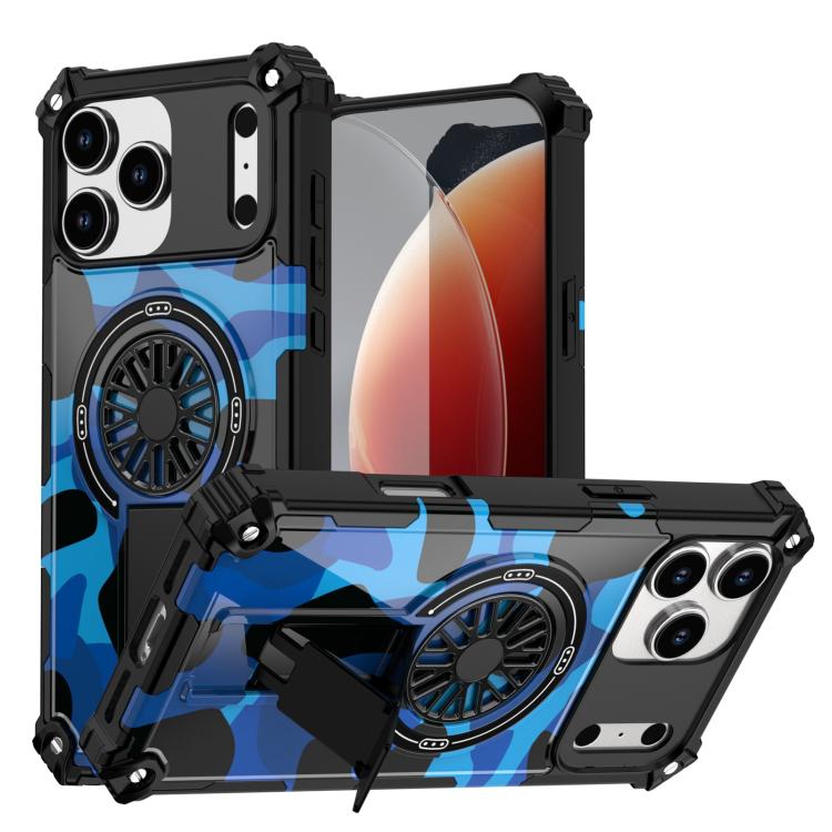 Camouflage Kickstand Rotating Shaft MagSafe Phone Case