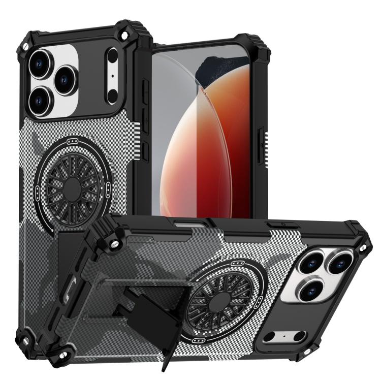 Camouflage Kickstand Rotating Shaft MagSafe Phone Case