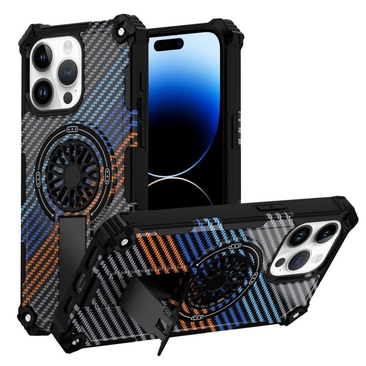 Camouflage Kickstand Rotating Shaft MagSafe Phone Case