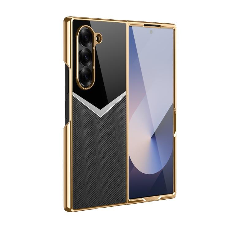 Integrated Leather Contrast Color Folding Phone Case