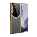 Integrated Leather Contrast Color Folding Phone Case