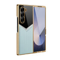 Integrated Leather Contrast Color Folding Phone Case