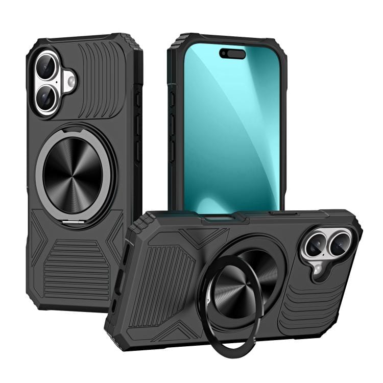 Alloy Rotating Holder MagSafe Shockproof Phone Case