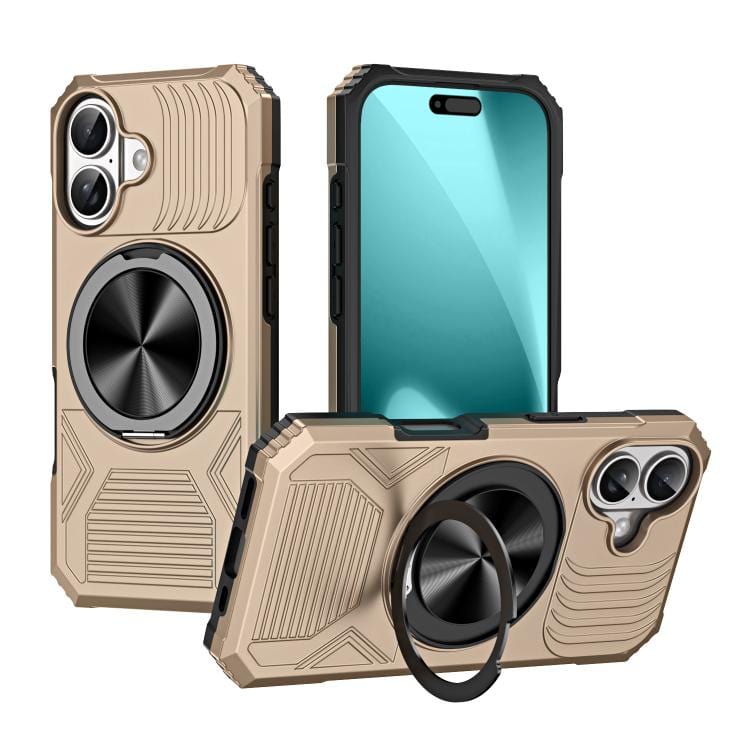 Alloy Rotating Holder MagSafe Shockproof Phone Case