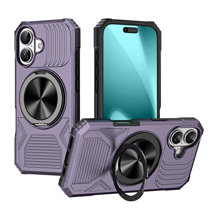 Alloy Rotating Holder MagSafe Shockproof Phone Case