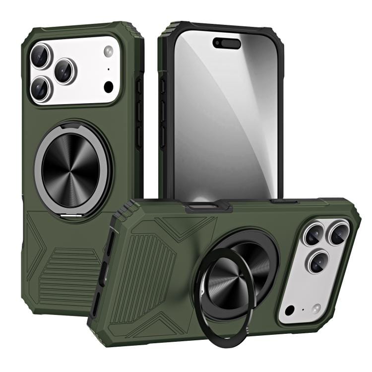 Alloy Rotating Holder MagSafe Shockproof Phone Case