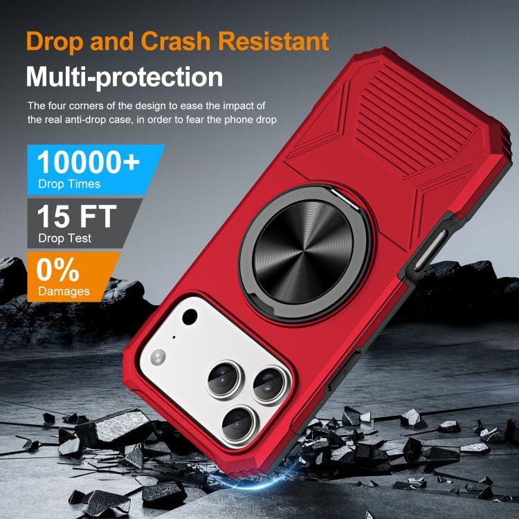 Alloy Rotating Holder MagSafe Shockproof Phone Case