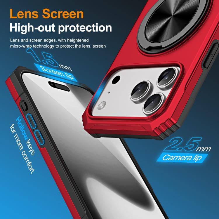 Alloy Rotating Holder MagSafe Shockproof Phone Case