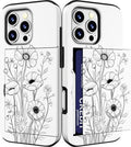 iPhone 16 Pro Case Cute Card Holder Slim Cases Paws Dog Craws
