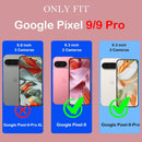 Google Pixel 9 Case Pro Case Protector Belt Clip Holster Body Cover with Kickstand Black