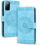 Google Pixel 9 Pro Durable PU Leather Wallet Case Protective Cover - Mandala Brown