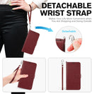 iPhone 16 Leather Magnetic Closure Protective Flip Cover Compatible Black