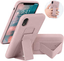 Case for iPhone 16 with Vertical Kickstand + Flexible Soft Liquid Silicone Protective Cover