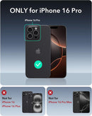 iPhone 16 Case Stand, 23FT Military Grade Drop Protection Heavy Duty Magnetic Phone Case Black