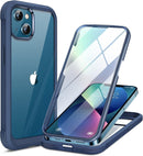 iPhone 16 Pro Case Full - Body Phone Built - in Glass Screen Protector Military