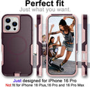 iPhone 16 Pro Case(6.3") Magnetic Heavy Duty Drop Protection Full Body Proof Military Protective