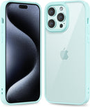 iPhone 16 Pro Transparent Hybrid Hard Shell Plastic & Soft Silicone Rubber Bumper