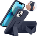 Case for iPhone 16 with Vertical Kickstand + Flexible Soft Liquid Silicone Protective Cover