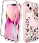 iPhone 16 Case, Full Body Rugged Case Touch Sensitive Anti - Scratch Screen Protector Pink