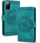 Google Pixel 9 Pro Durable PU Leather Wallet Case Protective Cover - Mandala Brown