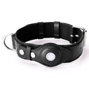 AirTag Dog Collar Leather Canvas Adjustable Holder