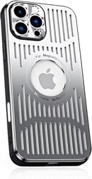 Aluminum Metal Back Plate Phone Case for Iphone 16 Pro Max,Hollow Heat Dissipation