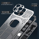 Aluminum Metal Back Plate Phone Case for Iphone 16 Pro Max,Hollow Heat Dissipation