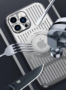 Aluminum Metal Back Plate Phone Case for Iphone 16 Pro Max,Hollow Heat Dissipation