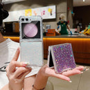 Galaxy Z Flip 6 Glitter Case, Bling Shiny Sparkle Sequin for Women Girly Cute Soft Silicone