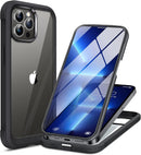 iPhone 16 Pro Case Full - Body Phone Built - in Glass Screen Protector Military