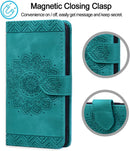 Google Pixel 9 Pro Durable PU Leather Wallet Case Protective Cover - Mandala Brown