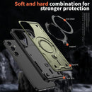 Heavy - Duty Galaxy S25 Ultra Case with 360° Rotatable Ring Kickstand