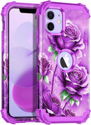 iPhone 16 Pro Case Glow Dark Three Layer Heavy Duty Shockproof Protection Hard Plastic Bumper+Soft Silicone Case