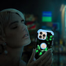 iPhone 16 Pro Case Glow Dark Three Layer Heavy Duty Shockproof Protection Hard Plastic Bumper+Soft Silicone Case