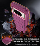 Google Pixel 9 Case Pro Case Protector Belt Clip Holster Body Cover with Kickstand Black