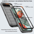 Google Pixel 9 Case Pro Case Protector Belt Clip Holster Body Cover with Kickstand Black