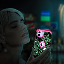 iPhone 16 Pro Case Glow Dark Three Layer Heavy Duty Shockproof Protection Hard Plastic Bumper+Soft Silicone Case