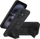 Case for iPhone 16 with Vertical Kickstand + Flexible Soft Liquid Silicone Protective Cover