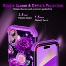 iPhone 16 Pro Case Glow Dark Three Layer Heavy Duty Shockproof Protection Hard Plastic Bumper+Soft Silicone Case