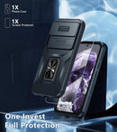 Google Pixel 8 Pro Case 2 Tempered Glass Screen Shockproof Protective Phone Cover Orange