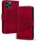 Google Pixel 9 Pro Durable PU Leather Wallet Case Protective Cover - Mandala Brown