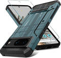 Pixel 8 Pro Screen Protector (6.7 - Inch) Dual Layer Heavy Duty Shockproof Protective Case - Army Green