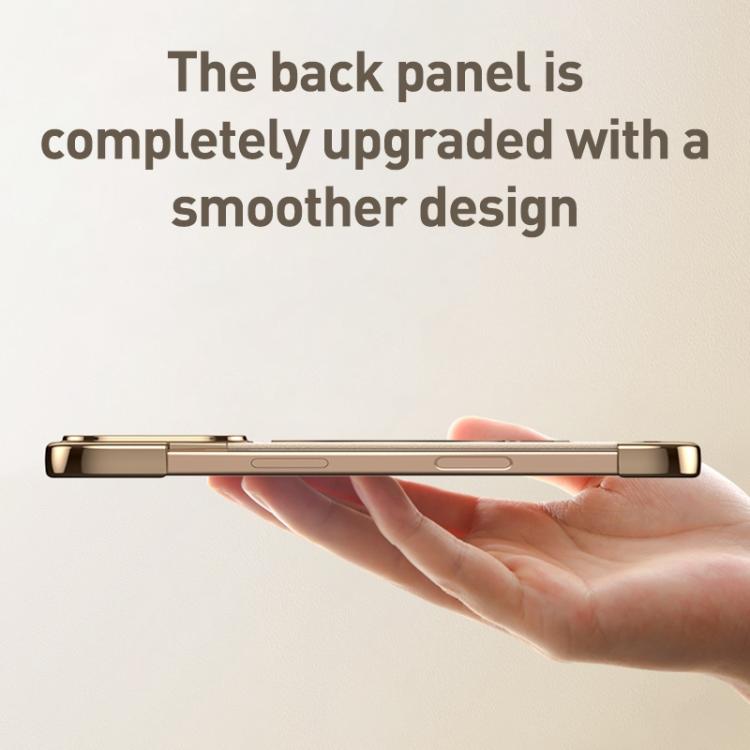 Borderless MagSafe Ring Holder Plain Leather Phone Case