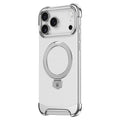 Borderless MagSafe Ring Holder Plain Leather Phone Case