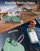 iPhone 16 Case Stand, 23FT Military Grade Drop Protection Heavy Duty Magnetic Phone Case Black