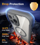 iPhone 16 Case, Full Body Rugged Case Touch Sensitive Anti - Scratch Screen Protector Pink