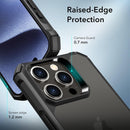 iPhone 16 Case Stand, 23FT Military Grade Drop Protection Heavy Duty Magnetic Phone Case Black
