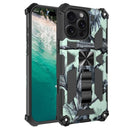 Camouflage Armor Kickstand TPU + PC Magnetic Phone Case