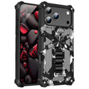 Camouflage Armor Kickstand TPU + PC Magnetic Phone Case